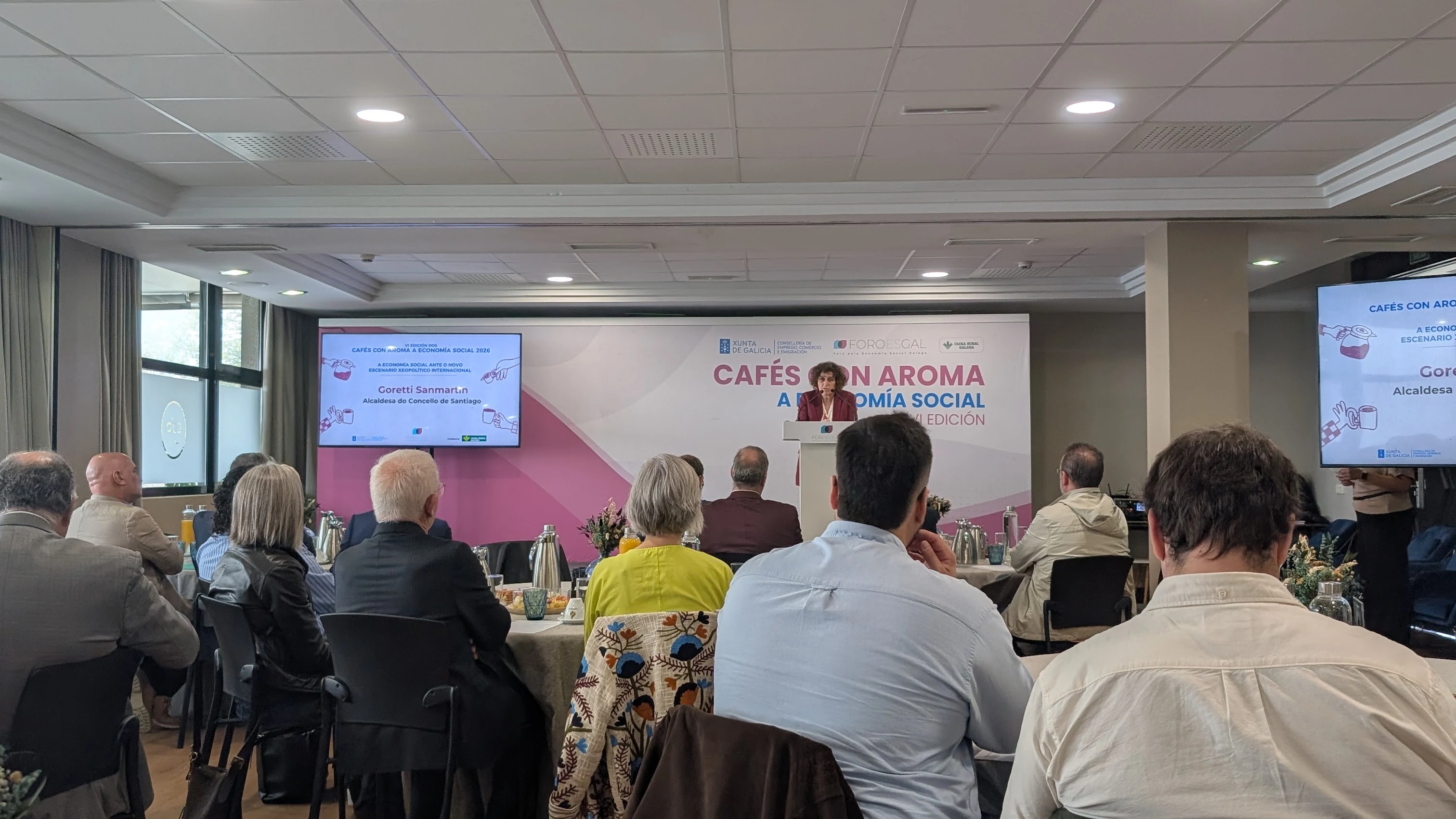 Benvida á VI edición de Cafés con Aroma a Economía Social.