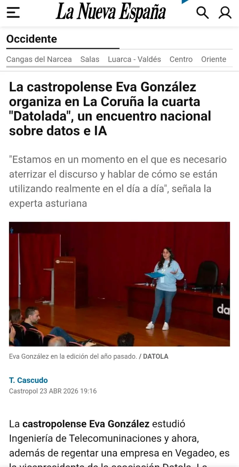Salimos hablando de Datola, datos y comunidad